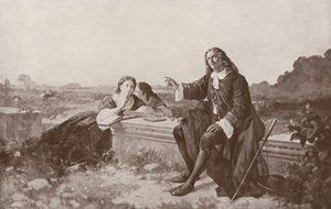 The Blind Milton Dictating to His Daughters at His Home at Chalfont by Enrico Fanfani